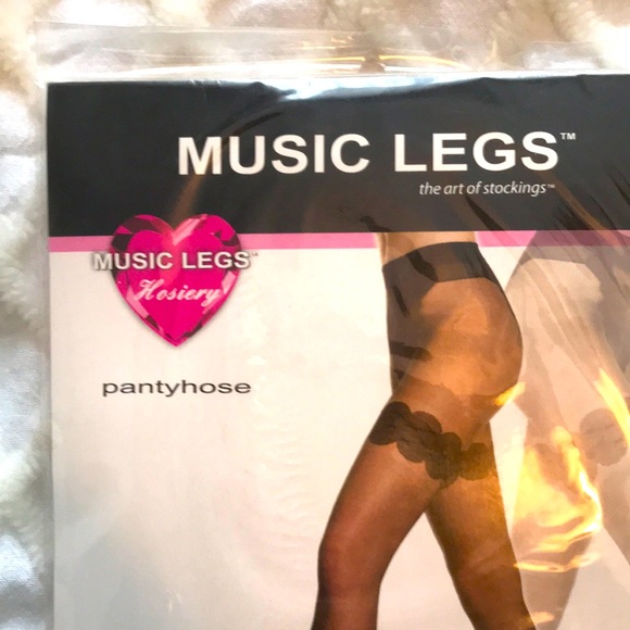 French Cut Look Lace Panty Hose Black - Picture 1 of 4